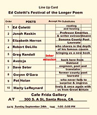 Coletti's Festival of the Long Poem